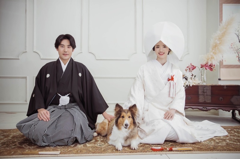 わんちゃんと和装撮影♡