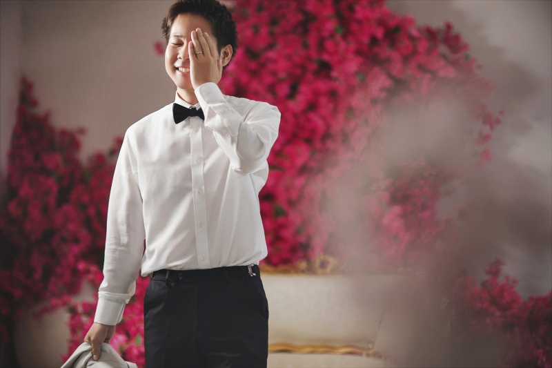 ご新郎様のソロショットも