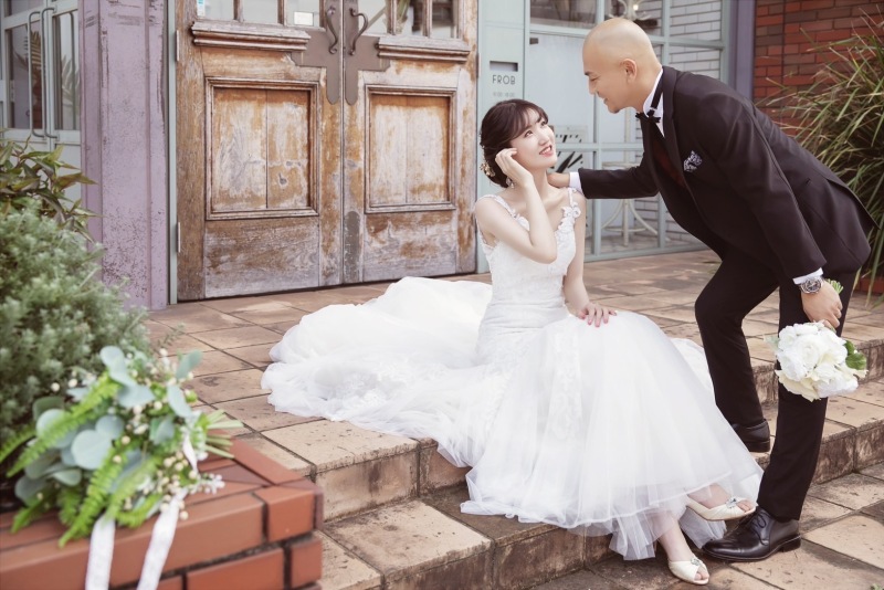 ドレスを広げて♪