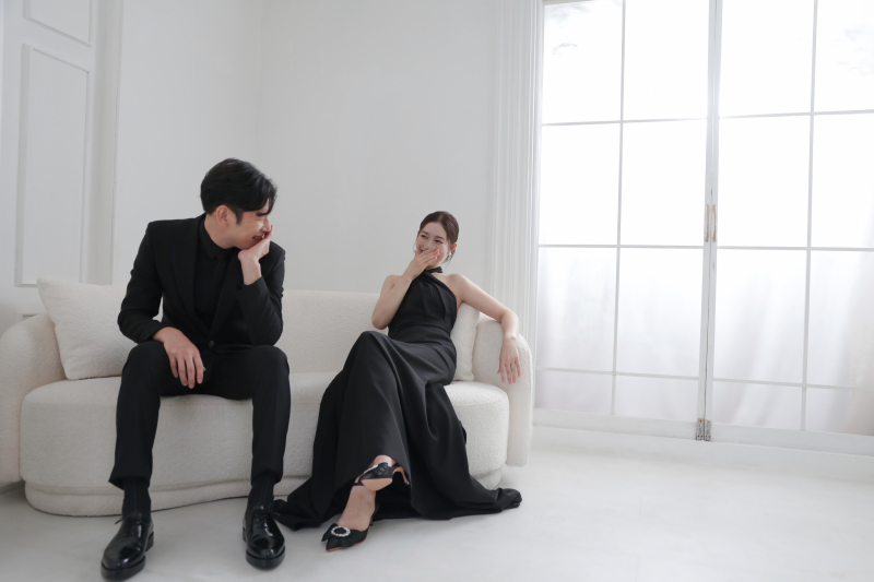 黒ドレス＆黒タキシードで♪