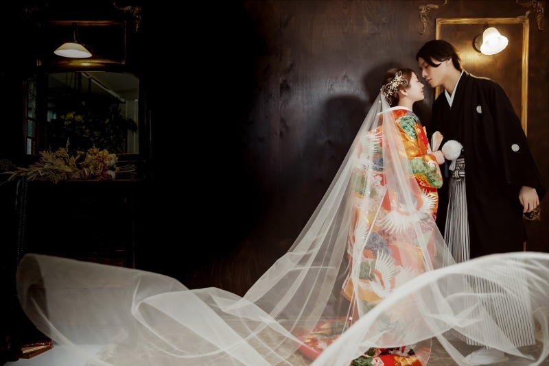 ベールを着けて♪