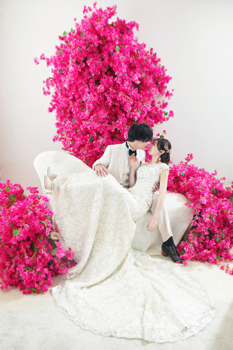 ピンクカラーのお花ショット