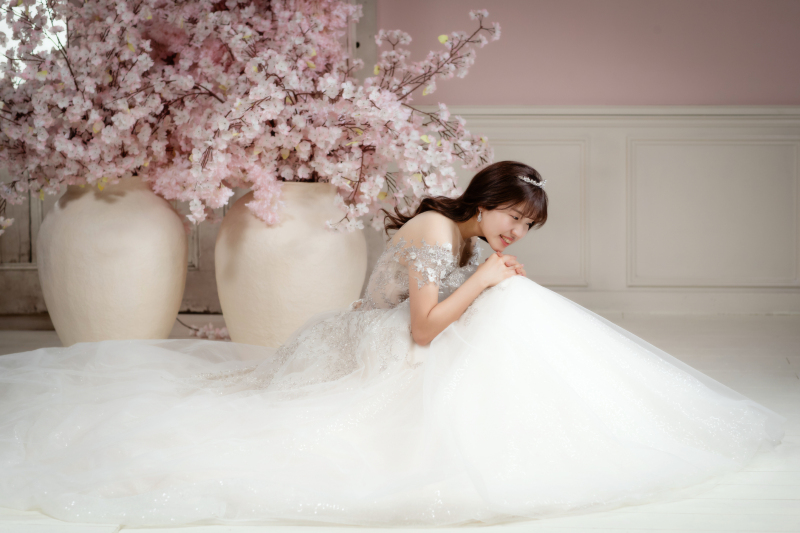 ドレスを広げて♪