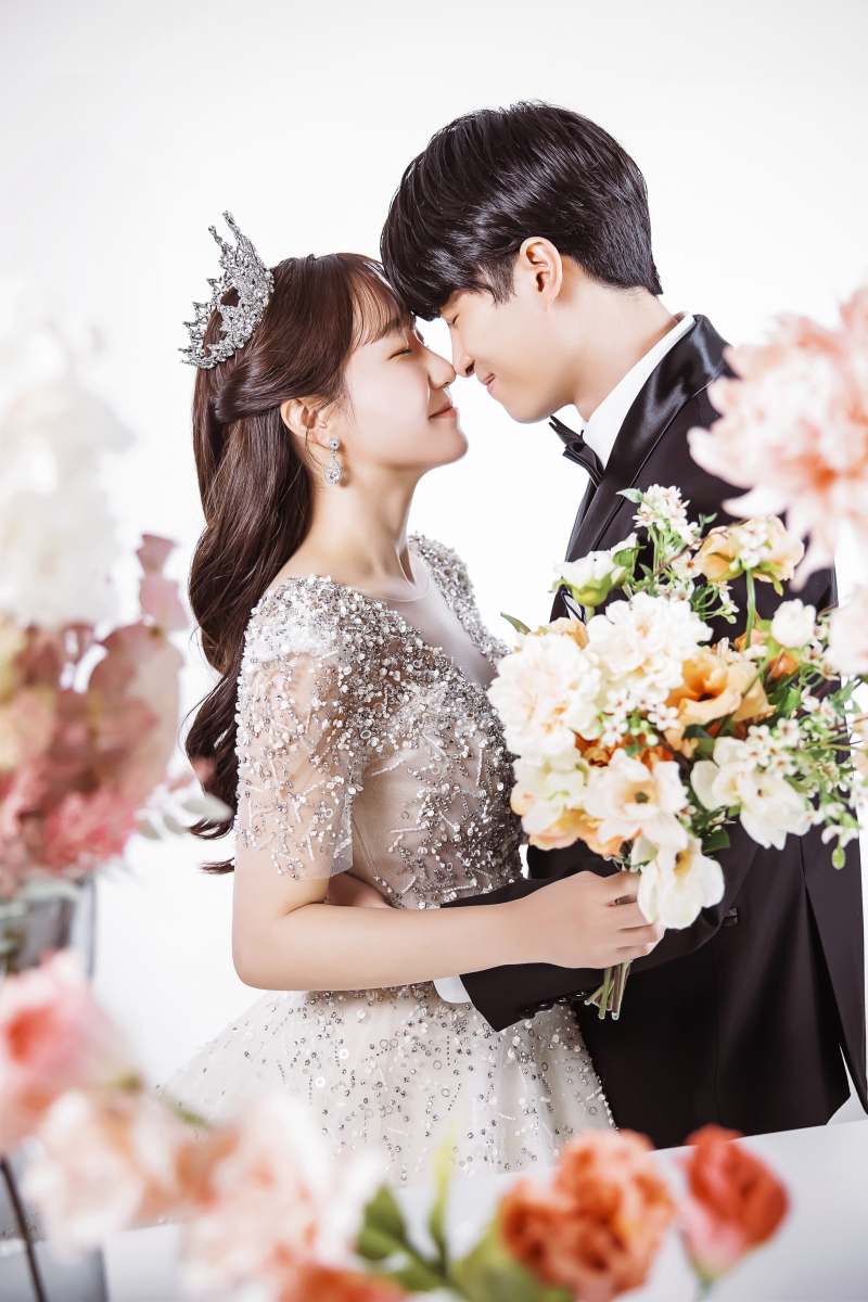 ピンクのお花に囲まれて