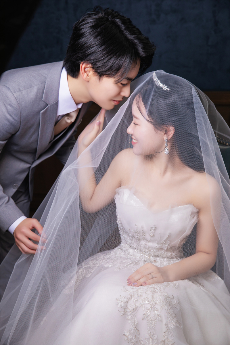 ベールを被って♬