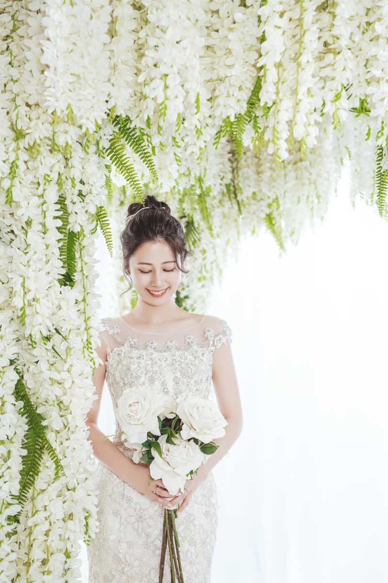 白いお花に囲まれて・・・♡