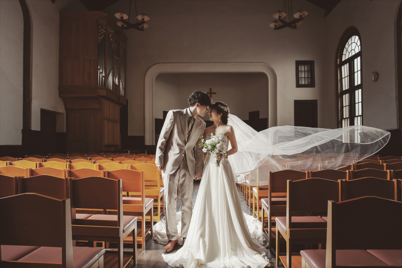 ベールをなびかせて♡