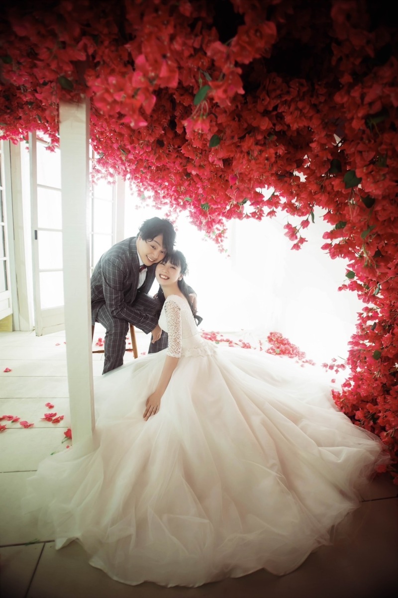 ピンクのお花で♪