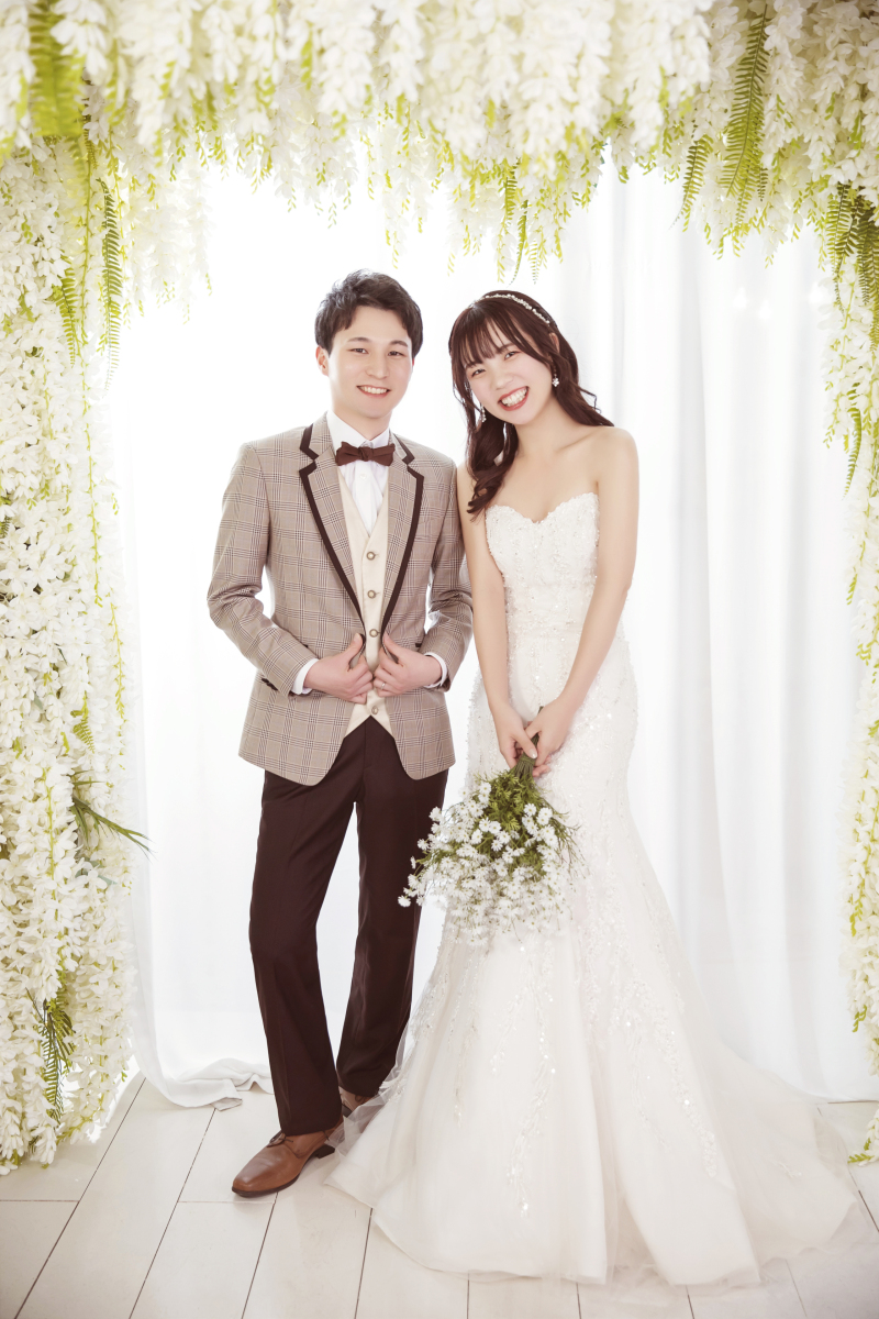 白いお花に囲まれて♪