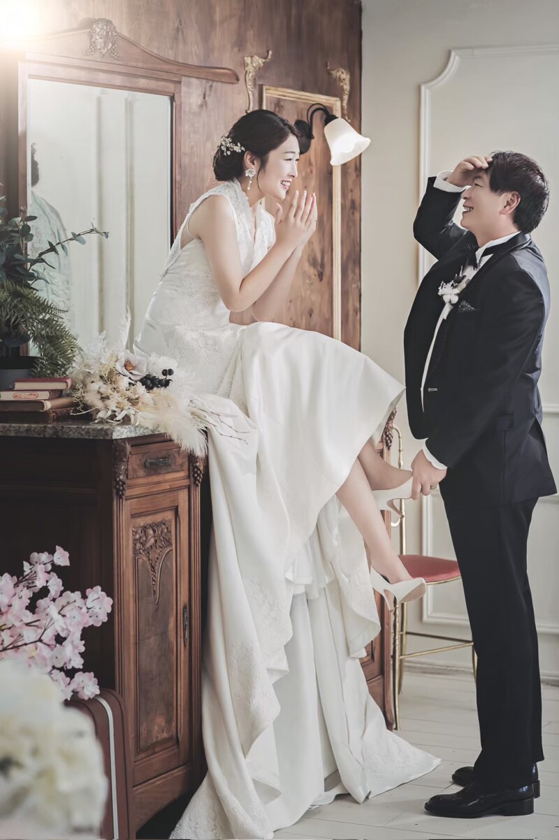 笑い合うお二人