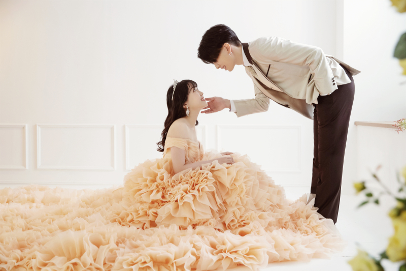 ドレスを広げて♪