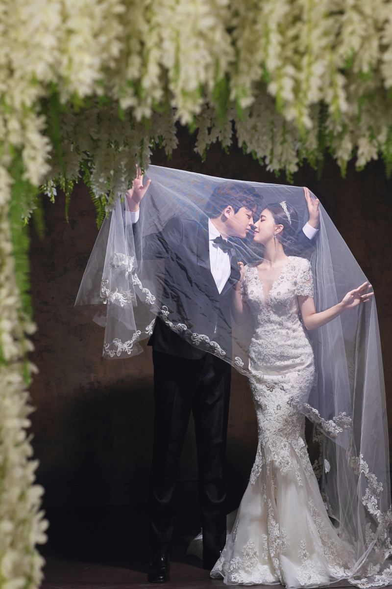 一緒にベールを被って♡