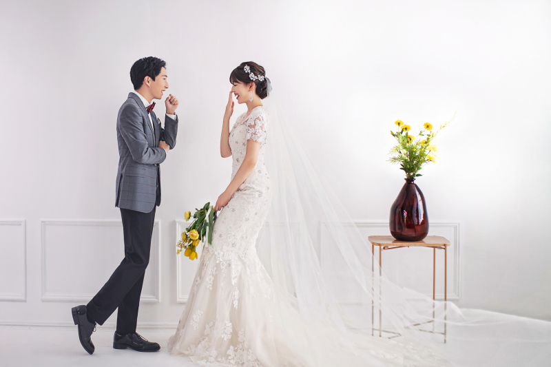 ベールを着けて♬