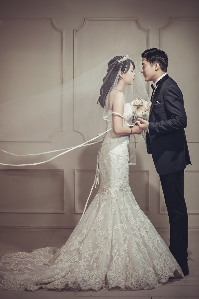 ベールをかぶって