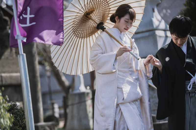 傘をさして・・・