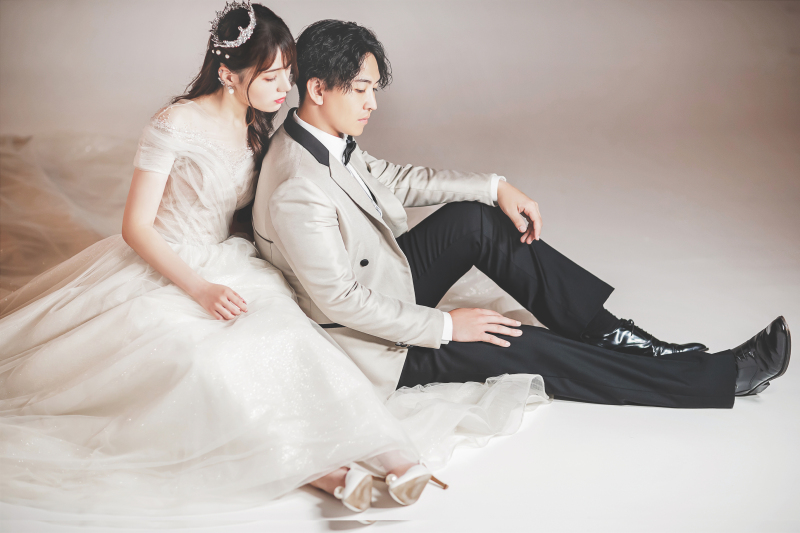 ドレスを大きく広げて♪