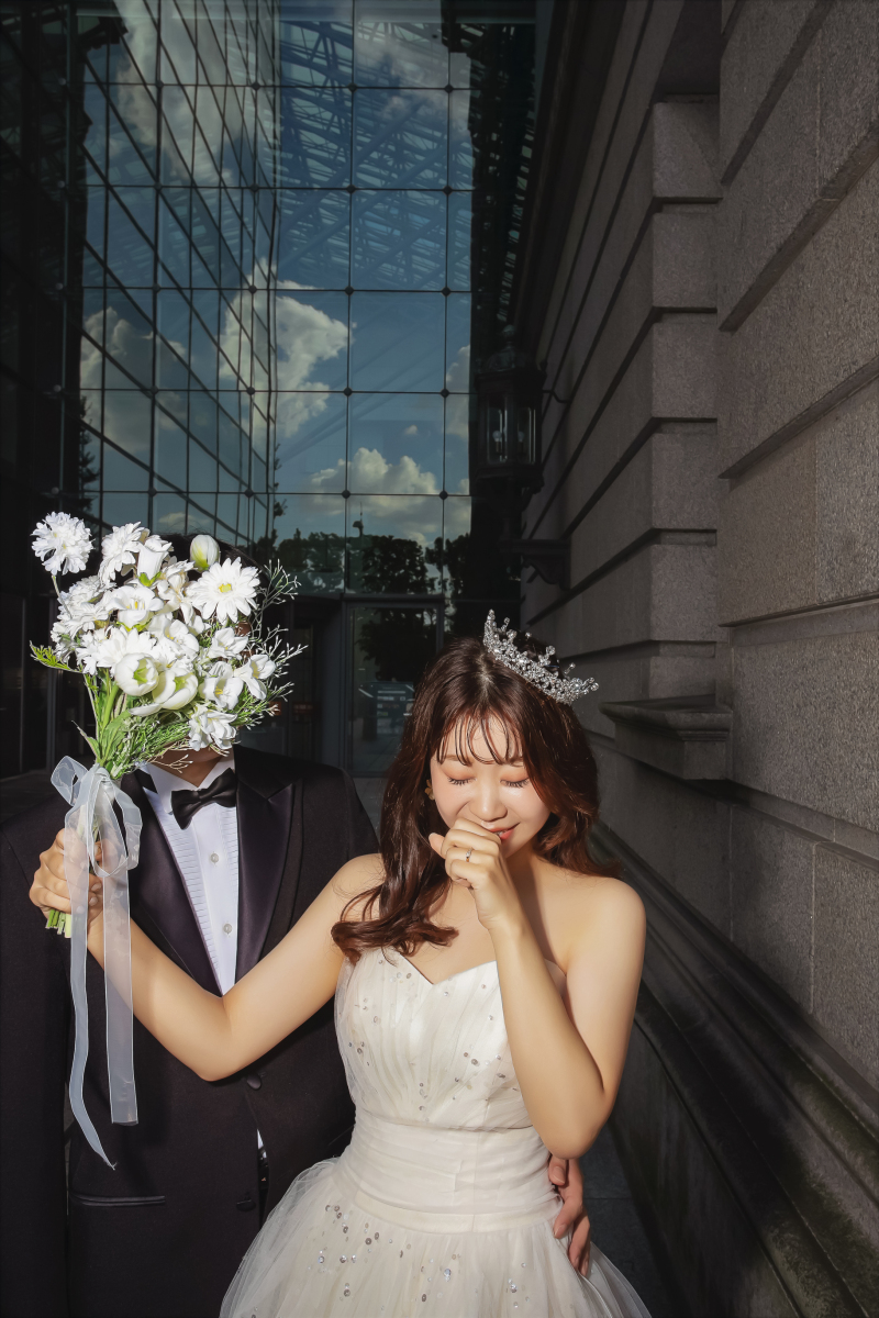 ブーケを使ったショット