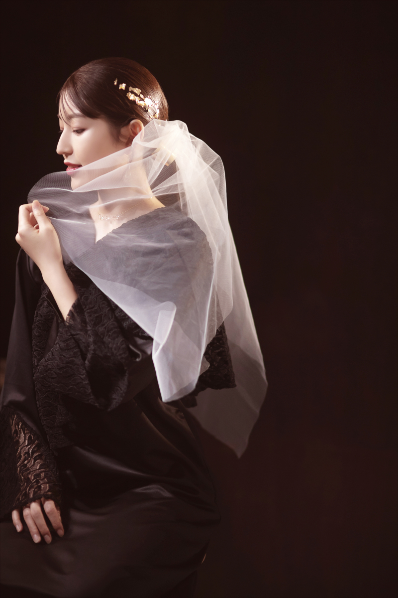 ベールを着けて♪
