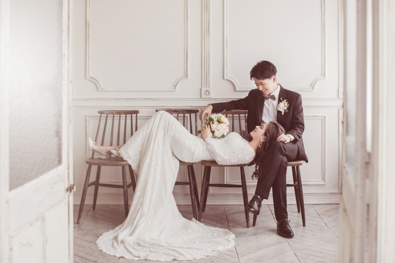 新郎様の膝枕♪