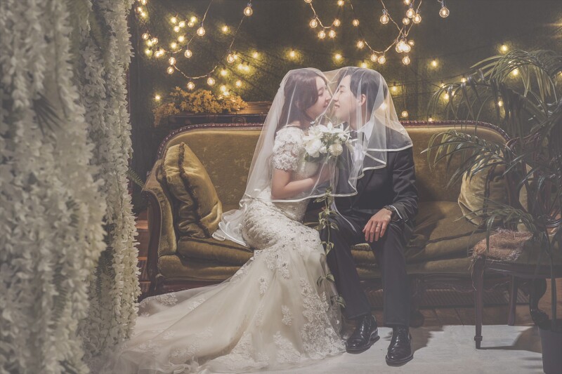 キラキラのライトの中で