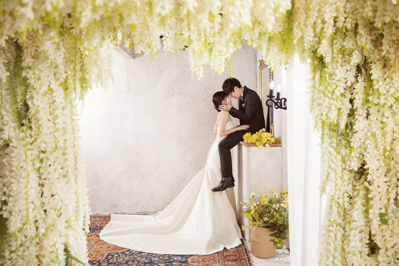 白いお花に囲まれて♡