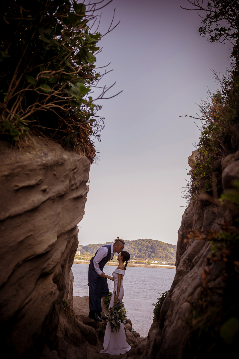 岩場の間でもワンカット♪