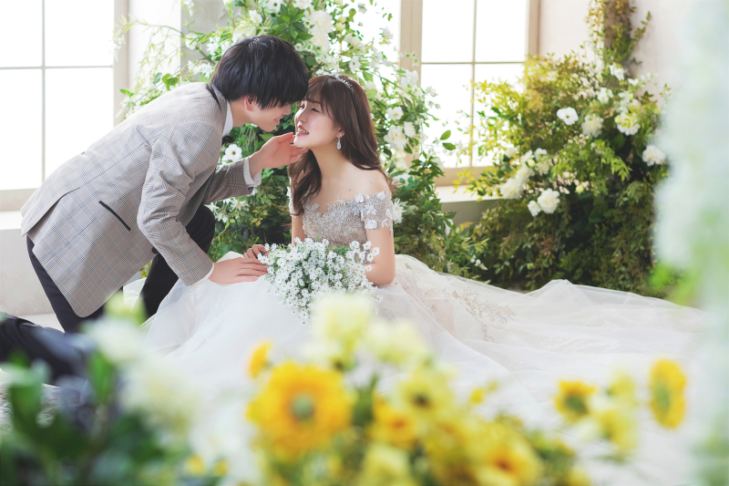 お花に囲まれて♬