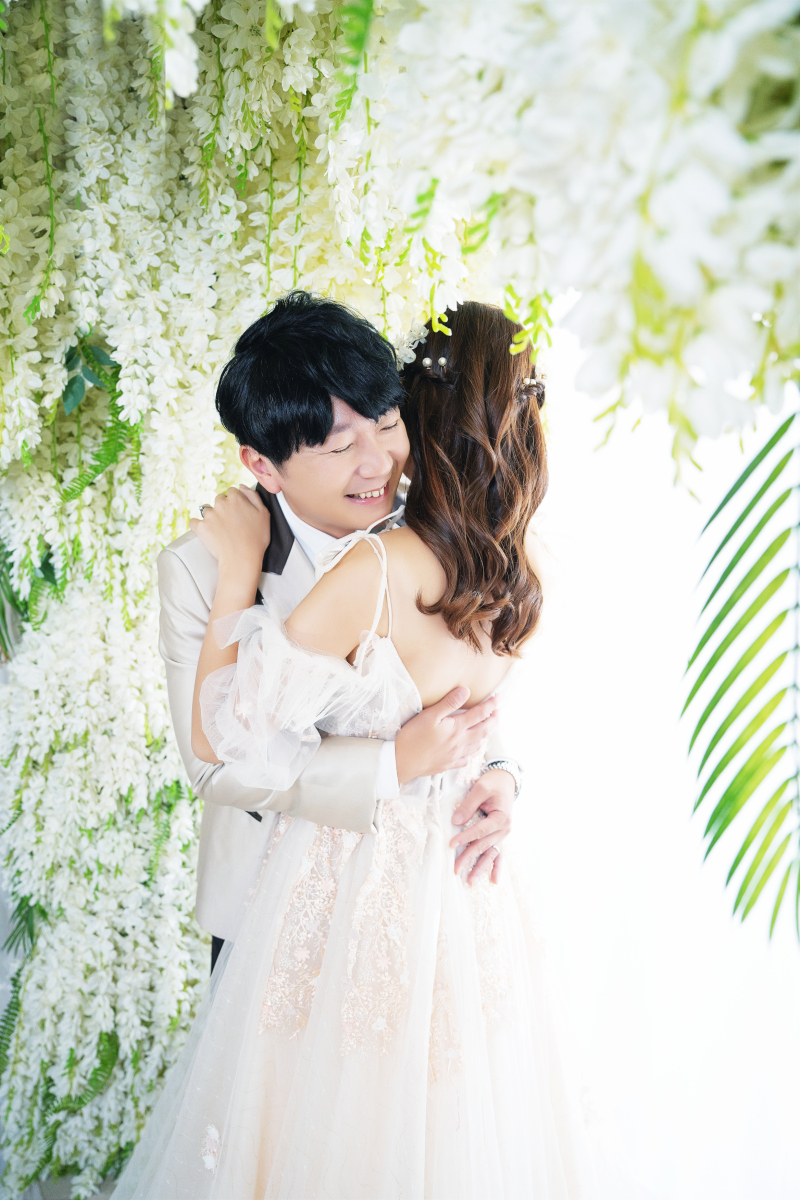 お花に囲まれたセット