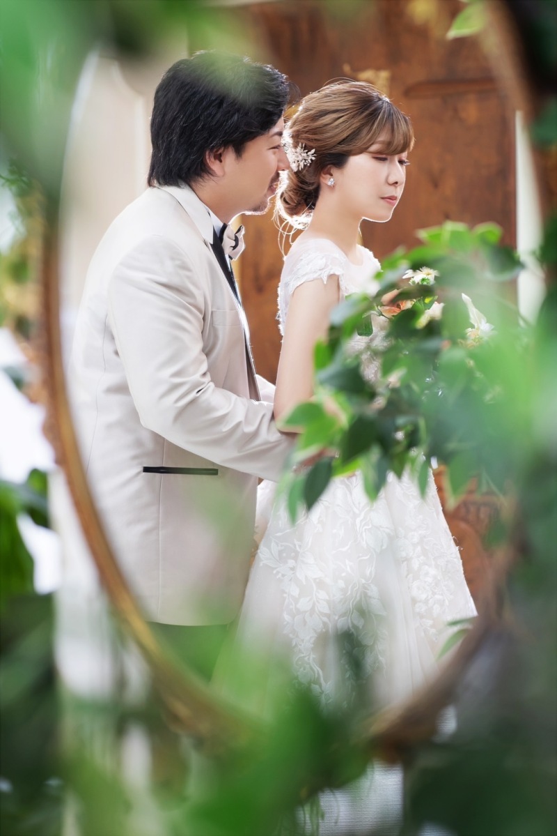 鏡越しに・・・♡