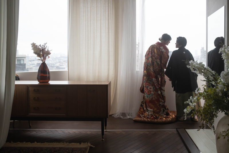 シルエットショットも