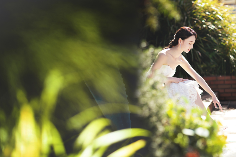 階段に座って・・・