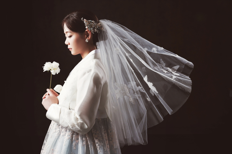 ベールを付けて♬