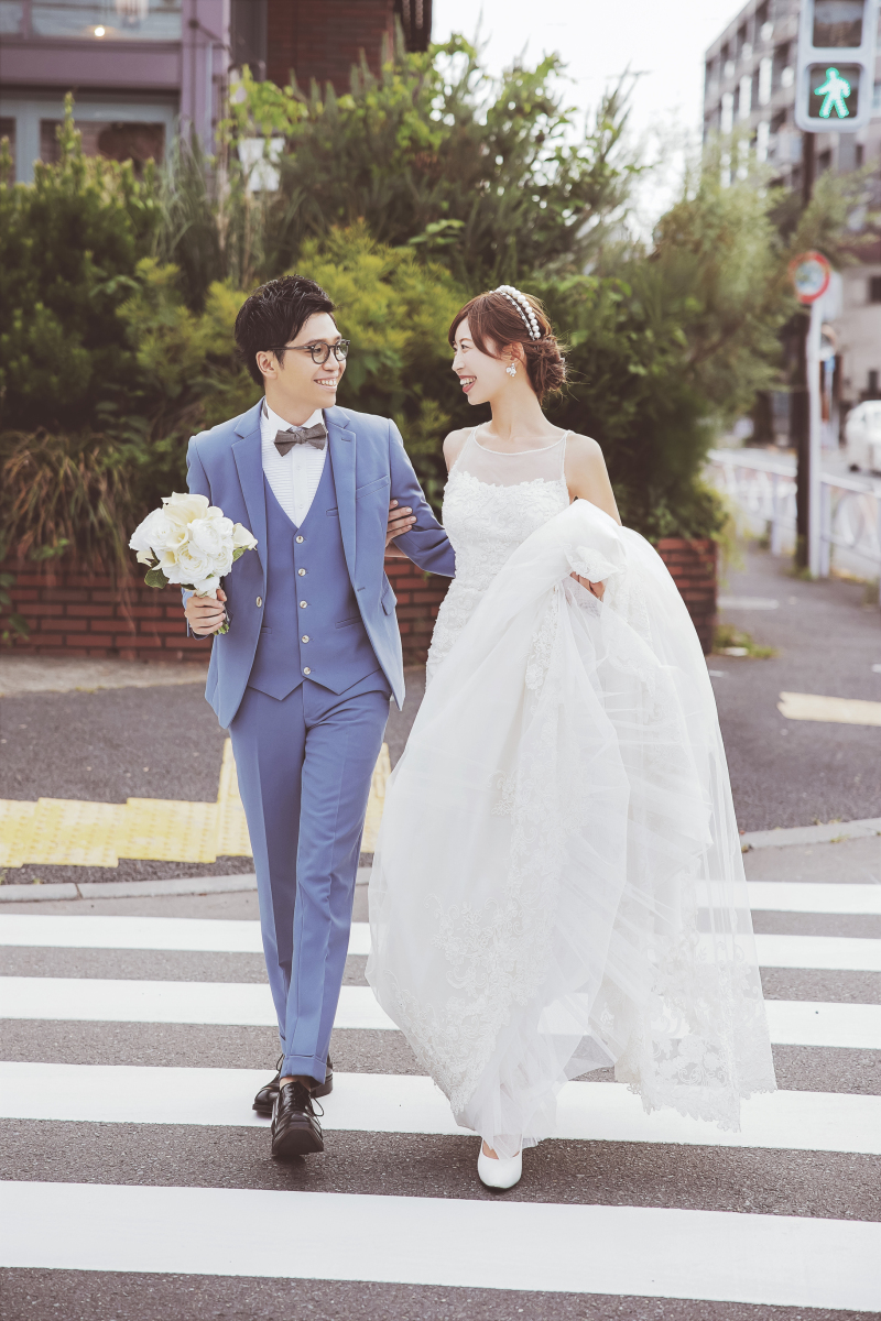 横断歩道を歩きながら♪