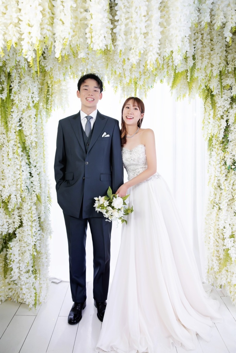 白いお花に囲まれて♡