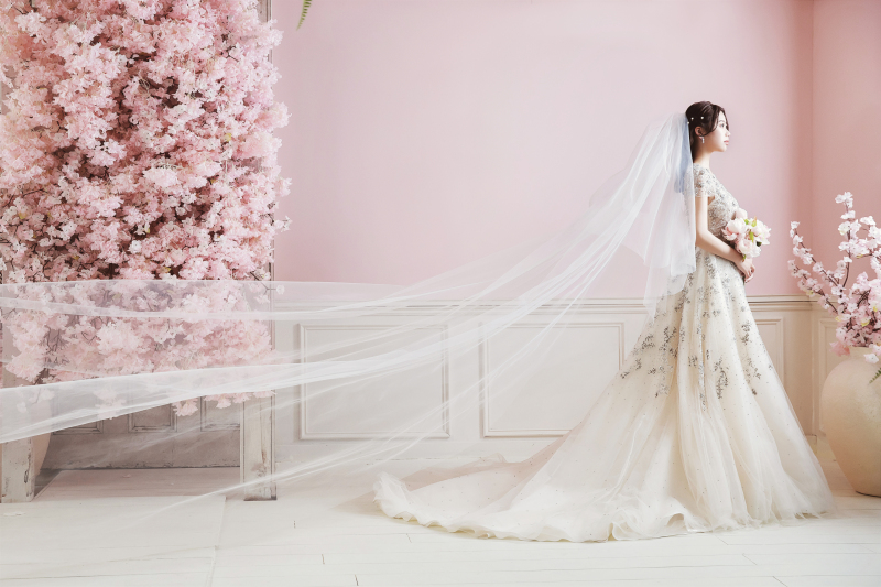 ベールを着けて♪