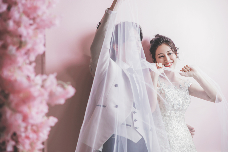 ベールで遊びながら♬