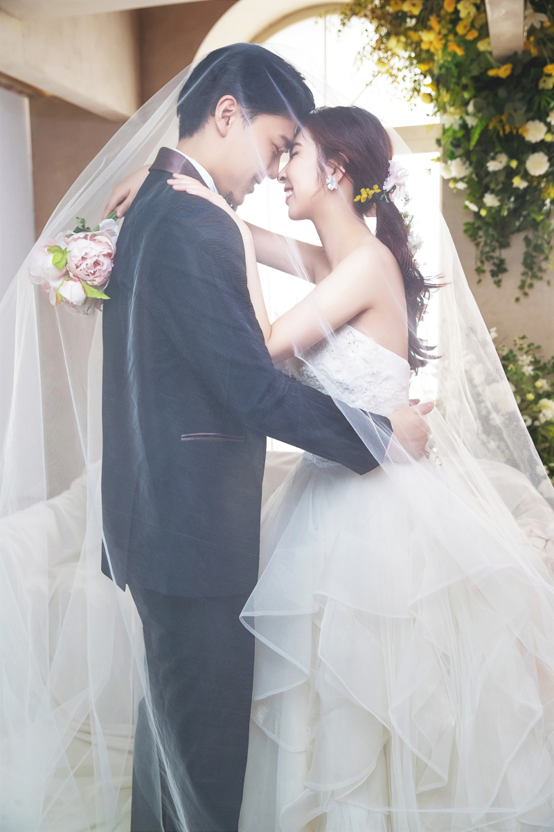 ベールを被って・・・