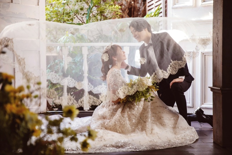 ドレスを広げて♪