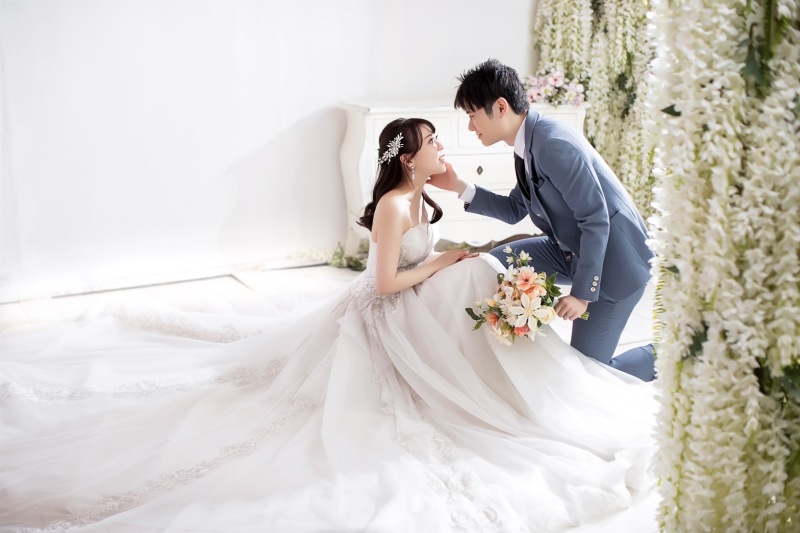 ドレスを広げて♪