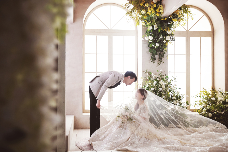 ベールを被って♬