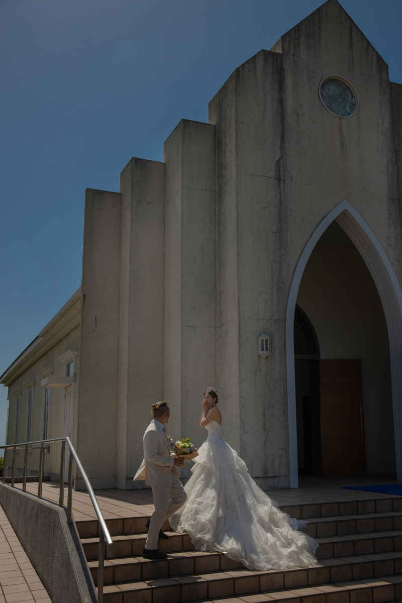 チャペルの外で♪