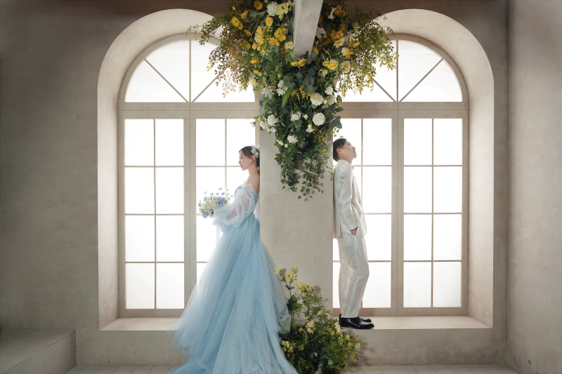 背中合わせショット