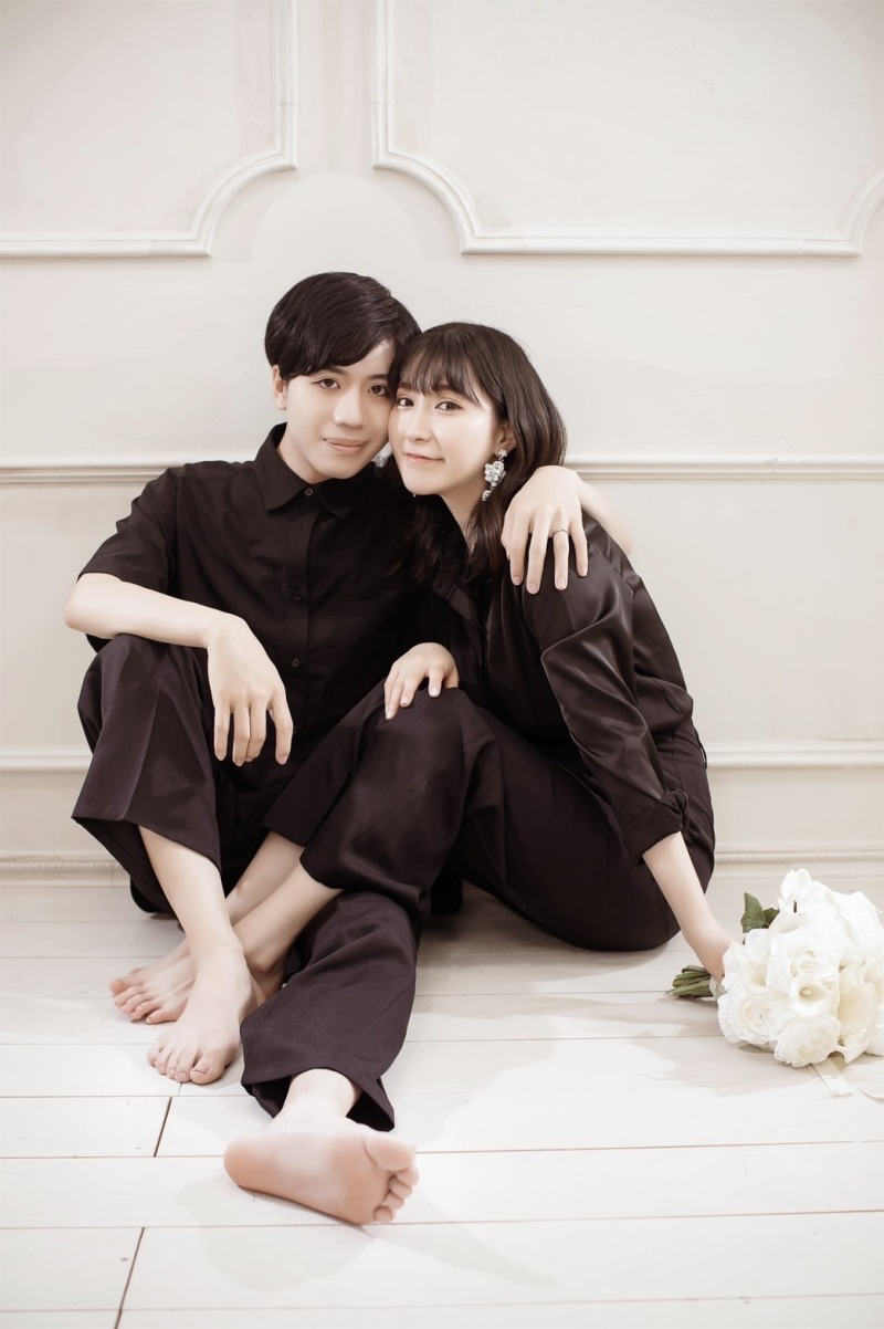 ほっぺをくっつけて♡