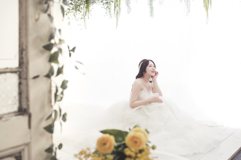 ドレスを広げて♡