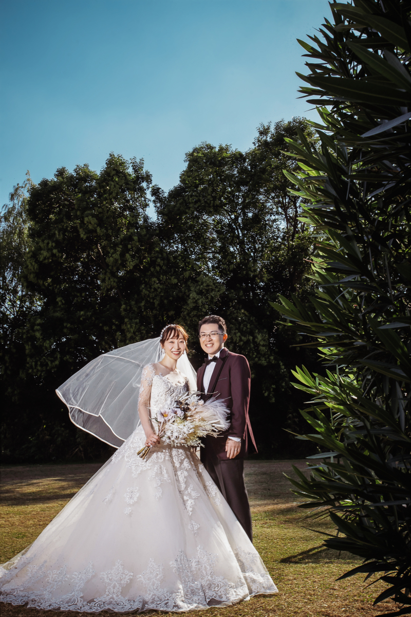 ベールをつけて