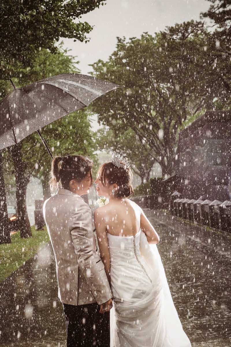 雨粒と一緒に♡