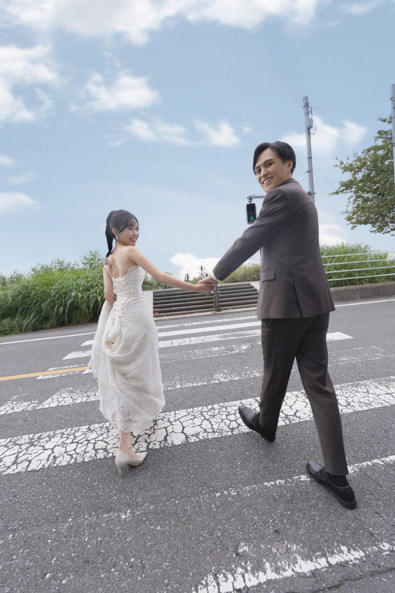 横断歩道を渡るショット♪