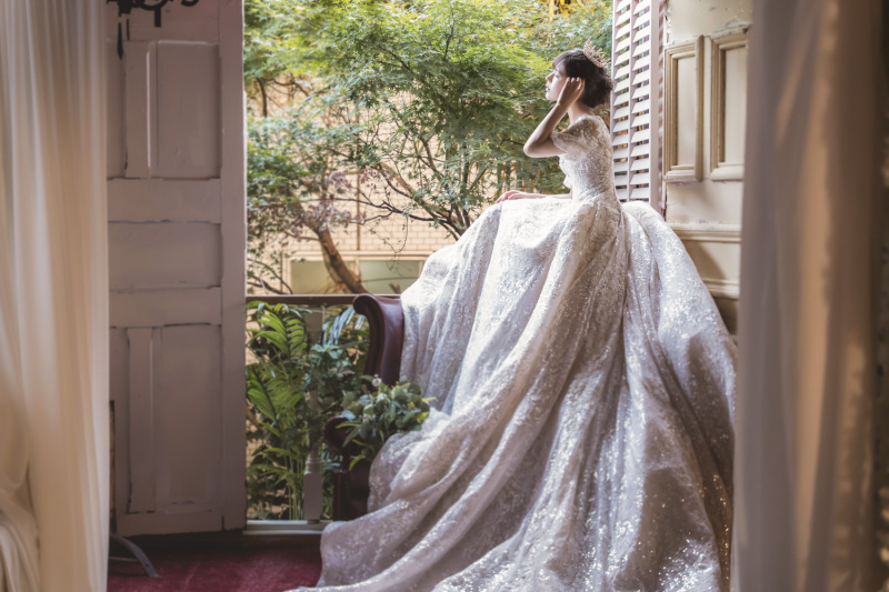 ボリュームたっぷりのプリンセスドレス