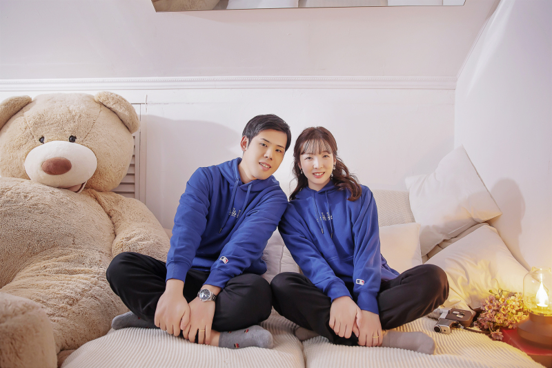 お揃いのパーカで