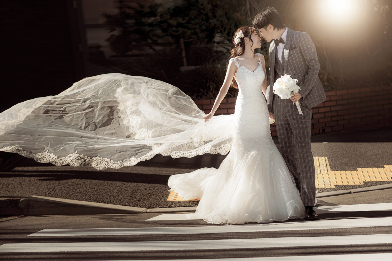 ベールを使っての撮影♫